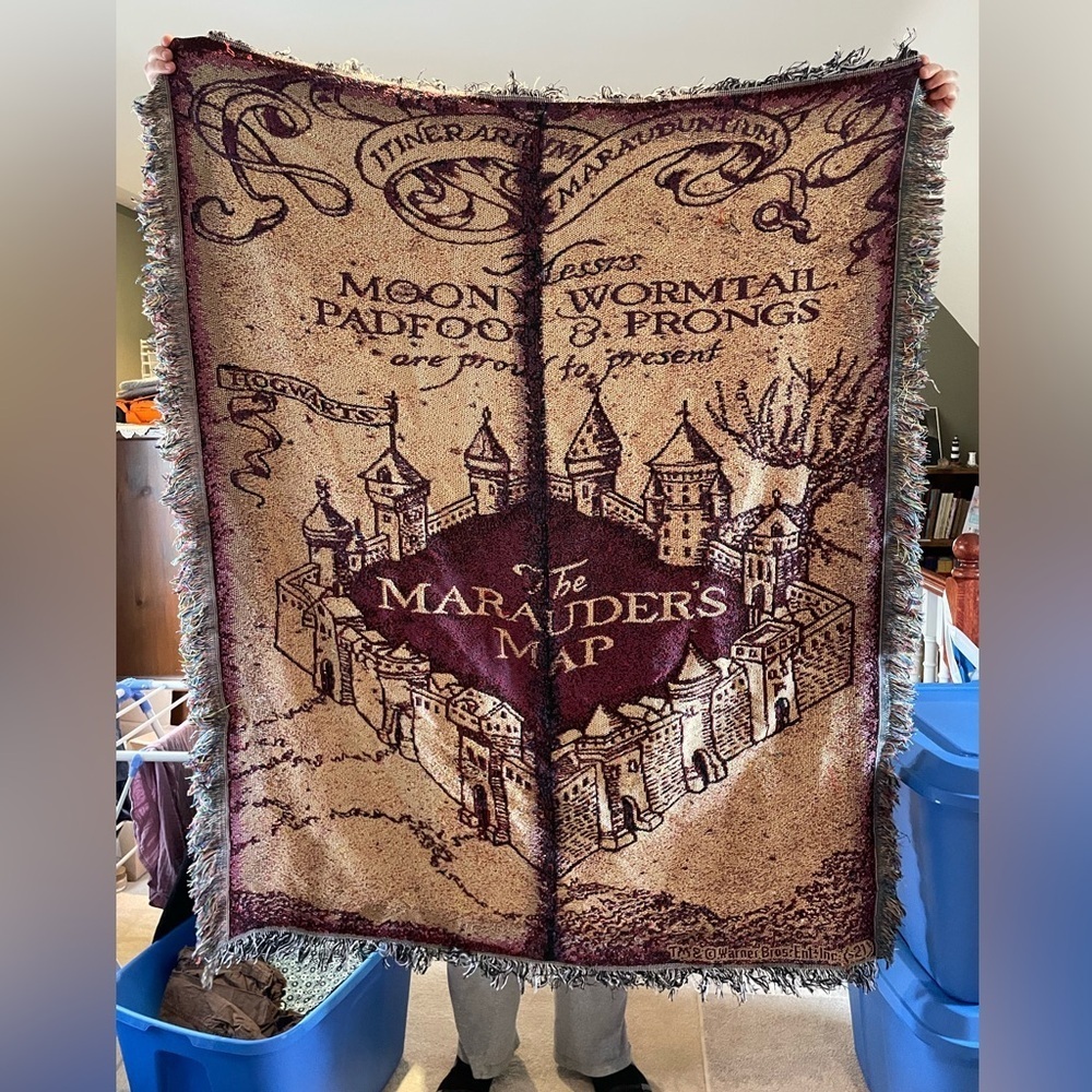 HARRY POTTER THE MARAUDERS MAP BLANKET